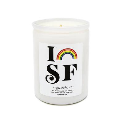 I Rainbow SF Candle