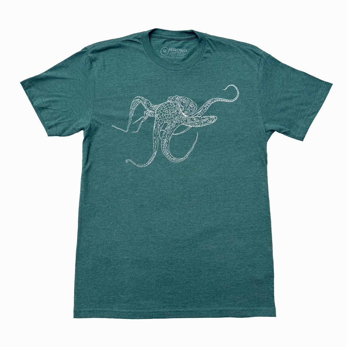 Octopus Tee - Heather Forest Green