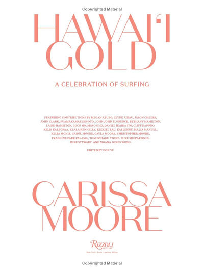 Carissa Moore: Hawaii Gold: A Celebration of Surfing