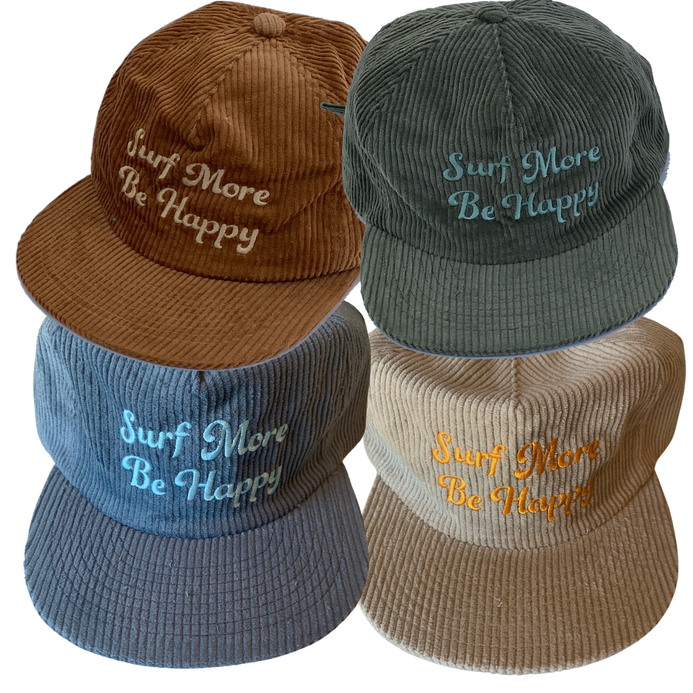 Surf More Be Happy Corduroy Hat