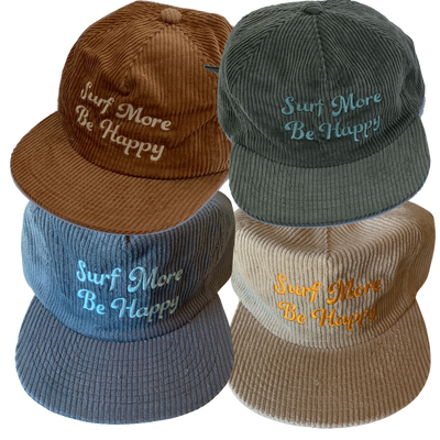 Surf More Be Happy Corduroy Hat