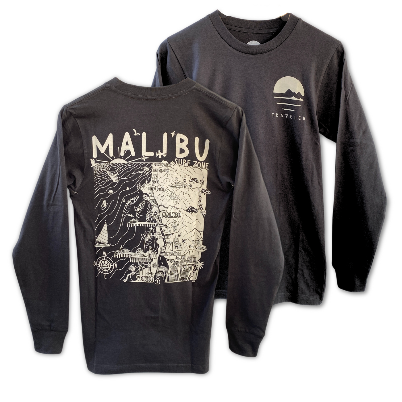 Malibu Map Long Sleeve Tee