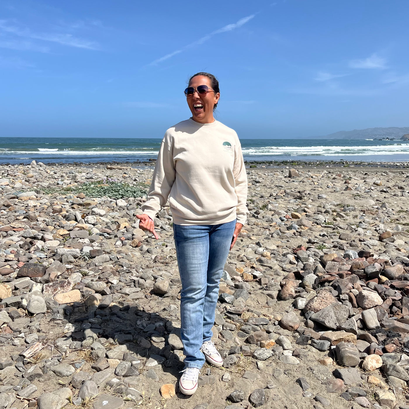 Women's Pacifica Map Crewneck Sweatshirt