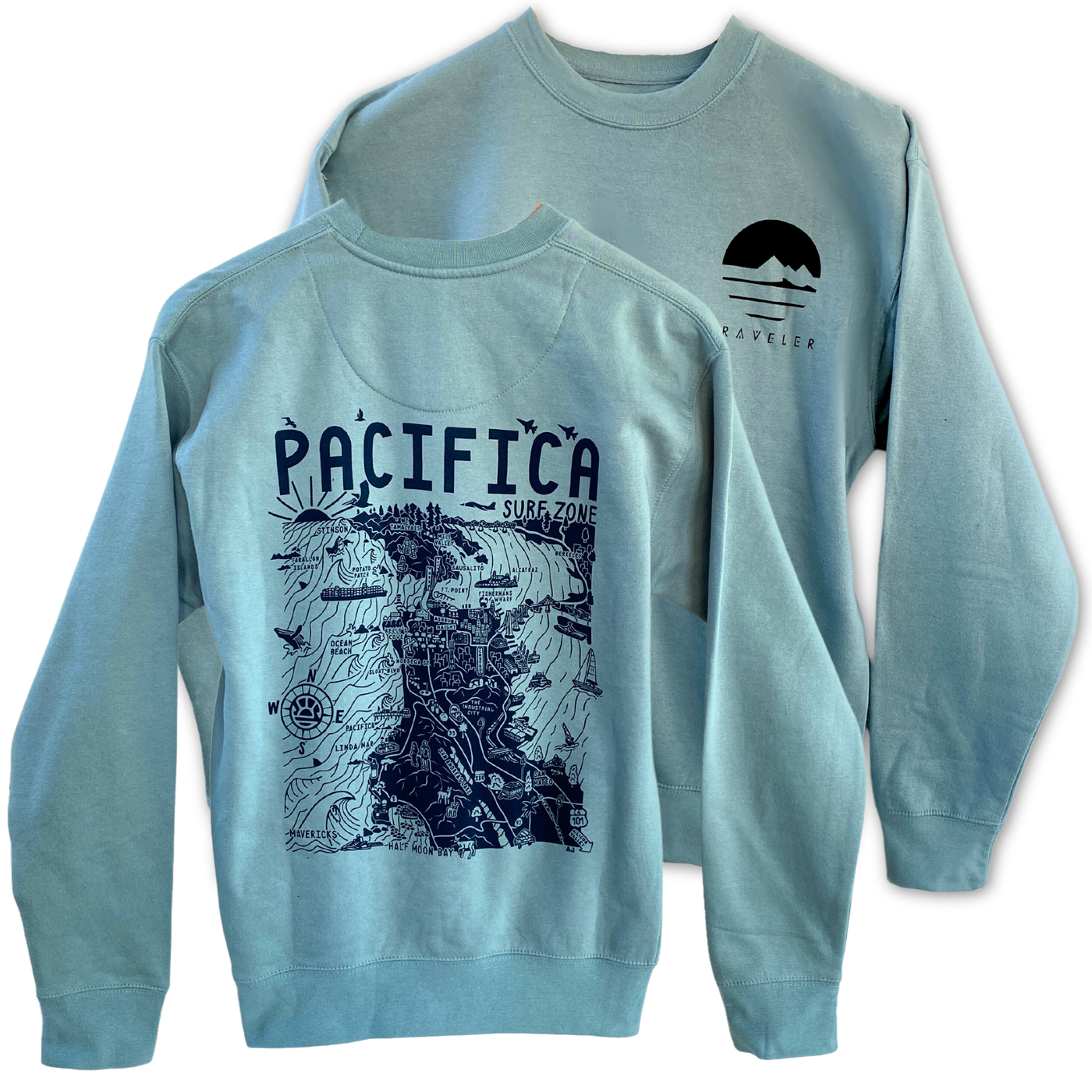 Pacifica Map Crew Fleece