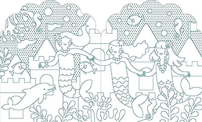 Coloring Book with Stickers: Mermaids