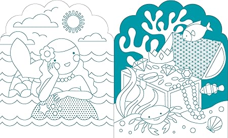 Coloring Book with Stickers: Mermaids