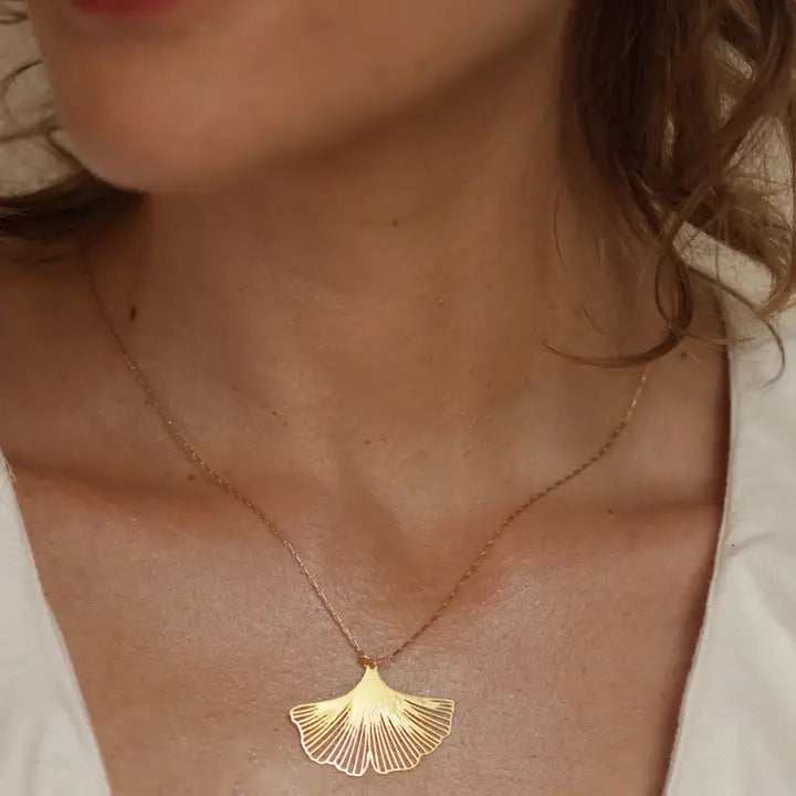 Ginkgo Leaf Necklace