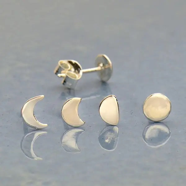 Moon Phase Post Earrings