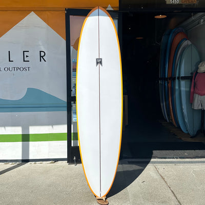 7'4 John Schultze Pin Tail Mid Length 2+1