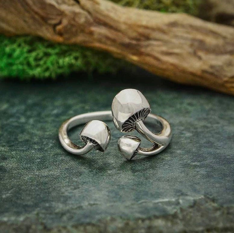 Adjustable Three Mushroom Ring