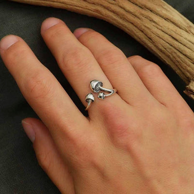 Adjustable Three Mushroom Ring