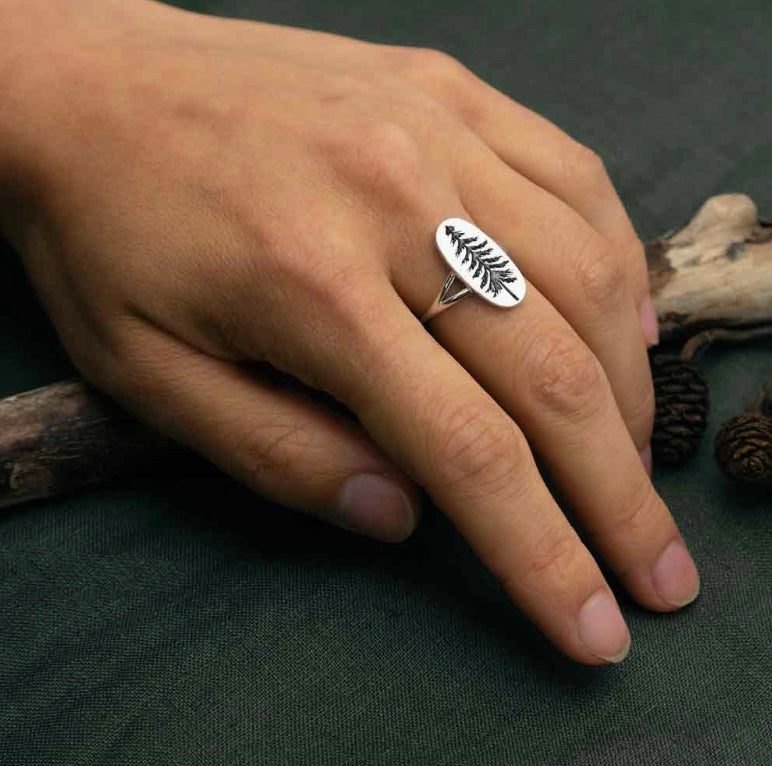 Etched Pine Tree Ring