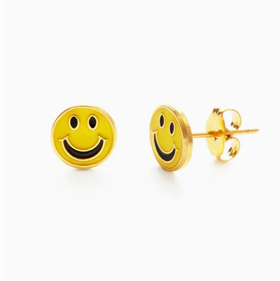 70's Smiley Face Stud Earrings
