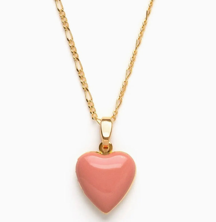 Large Enamel Heart Locket
