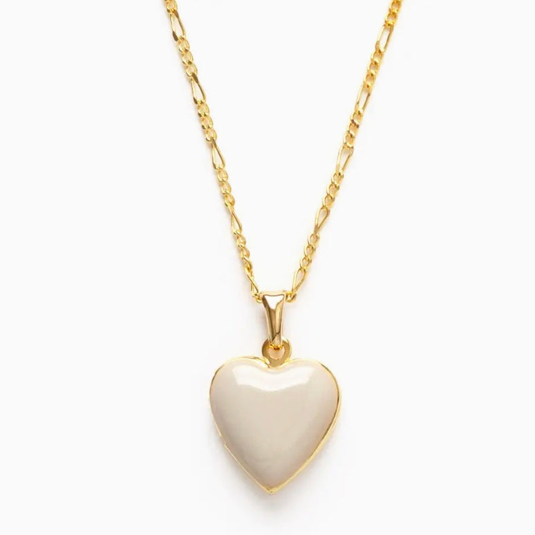 Large Enamel Heart Locket