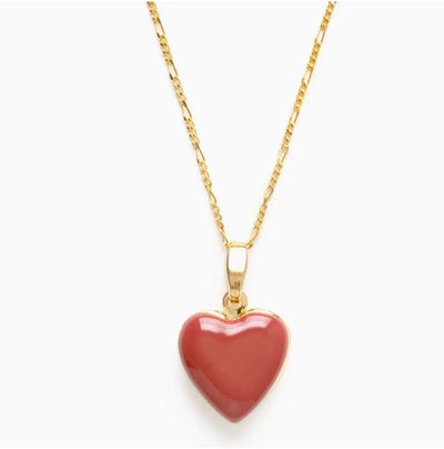 Large Enamel Heart Locket