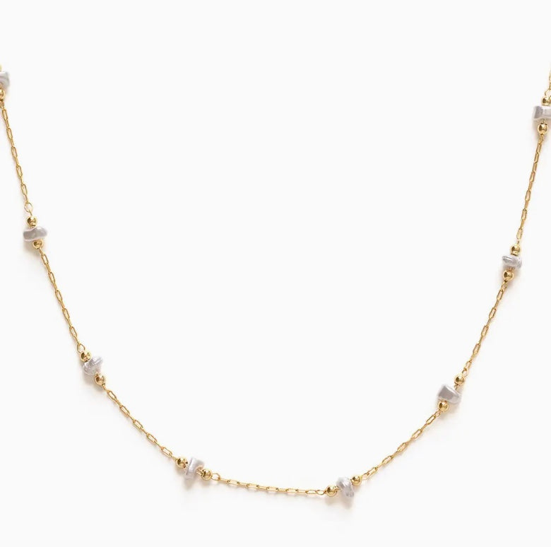 Freshwater Pearl Station Chain Necklace