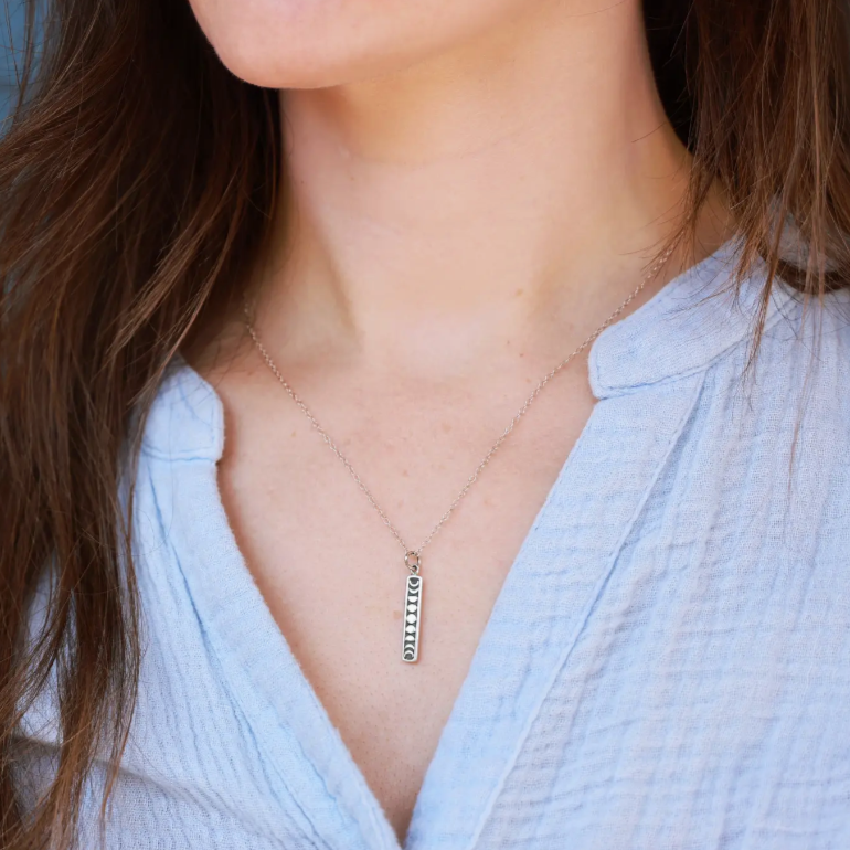 Vertical Moon Phase Necklace