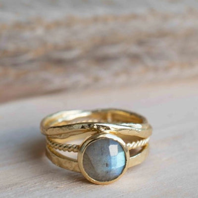 Rainbow Labradorite Ring