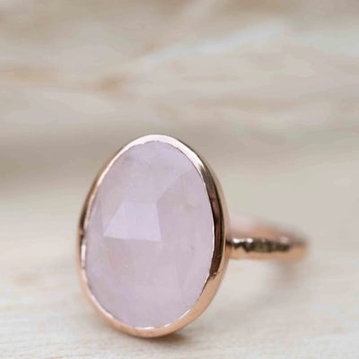 Barbara Rose Quartz 18k Rose Gold Plated Ring