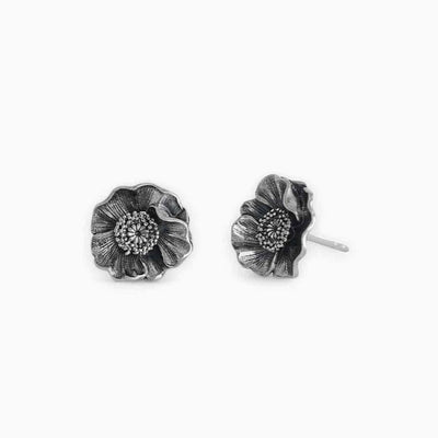 Poppy Flower Post Earrings