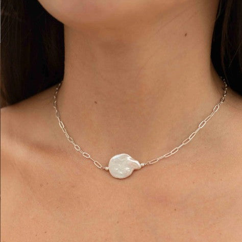 Baroque Coin Pearl Necklace