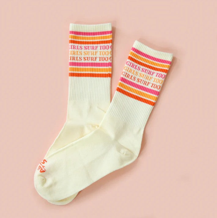 Girls Surf Too Socks