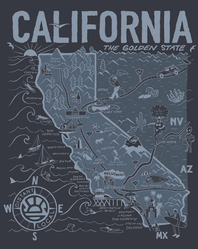 California Map Tee