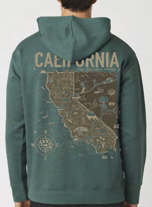 California Map Hoodie