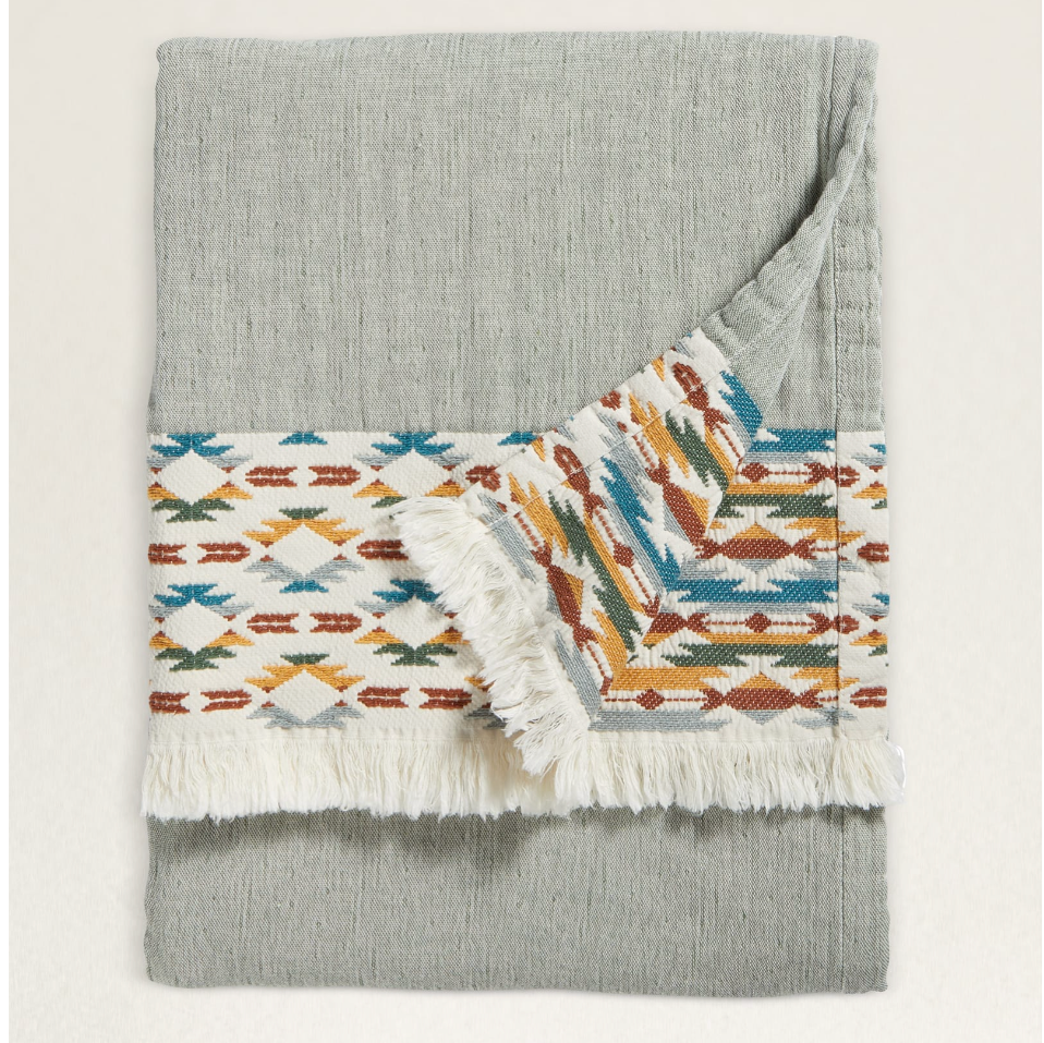 Organic Cotton Fringed Throw