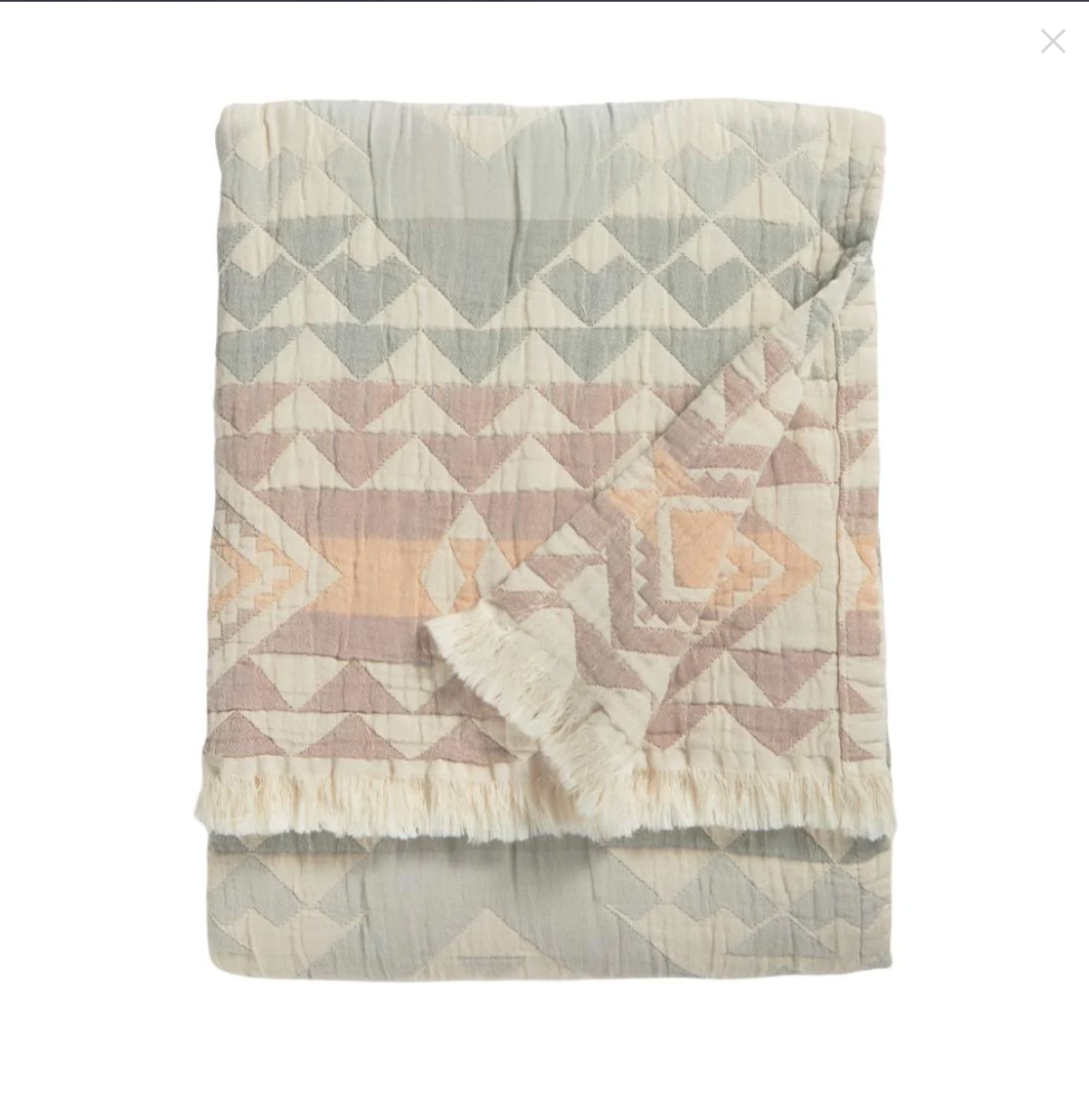 Organic Cotton Fringed Throw