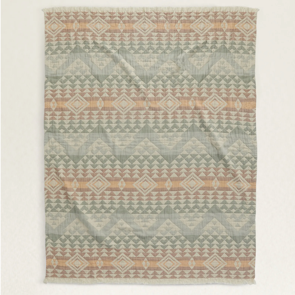 Organic Cotton Fringed Throw