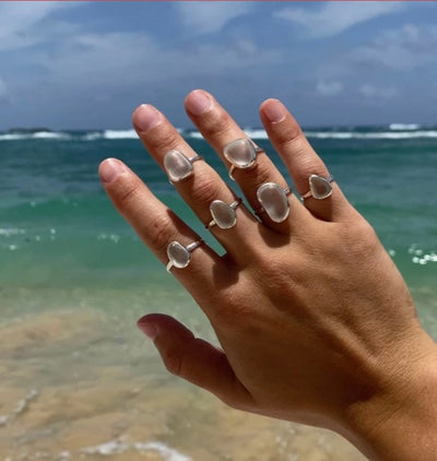 Sea Glass Ring Handmade