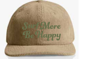 Surf More Be Happy Corduroy Hat