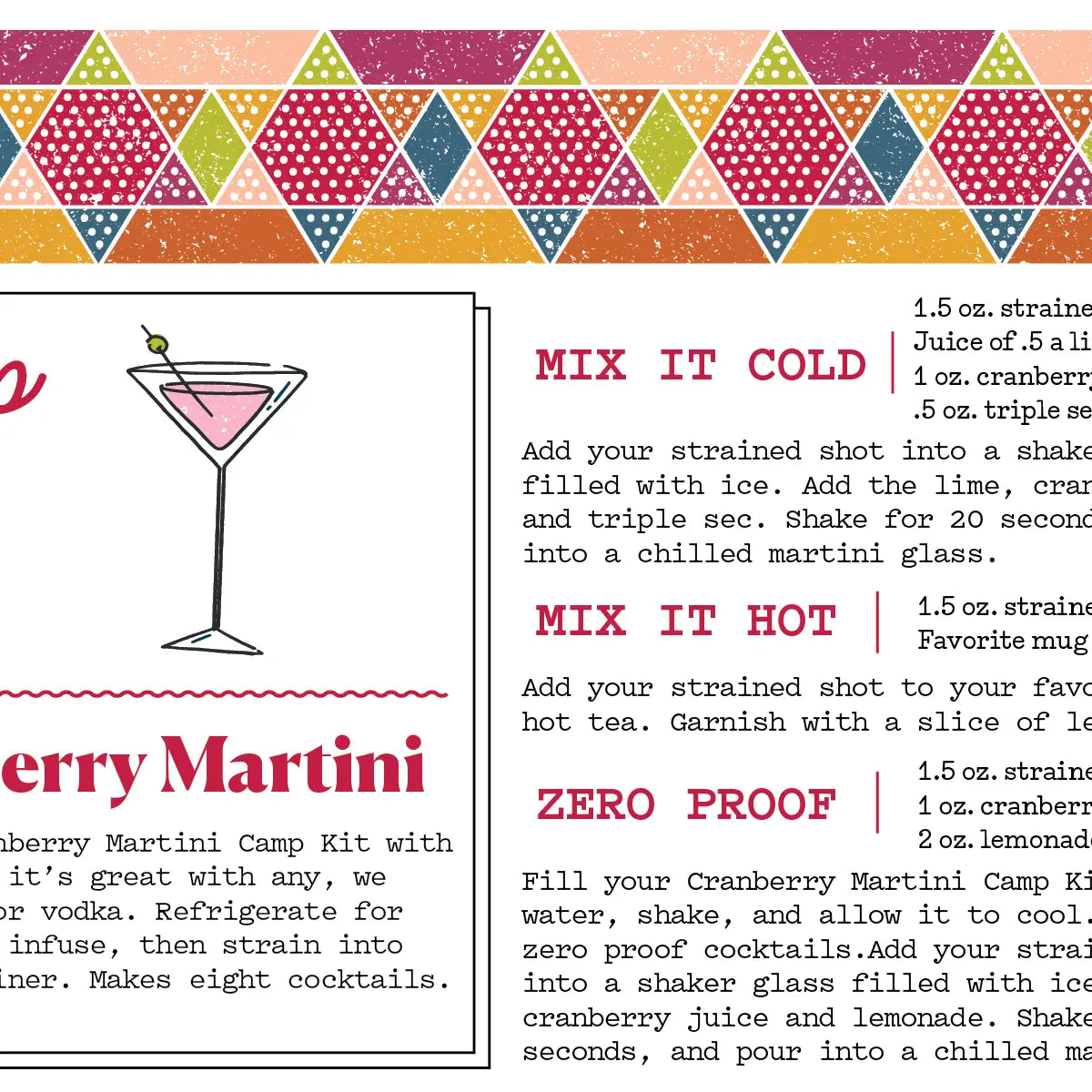 Camp Cocktail - Cranberry Martini