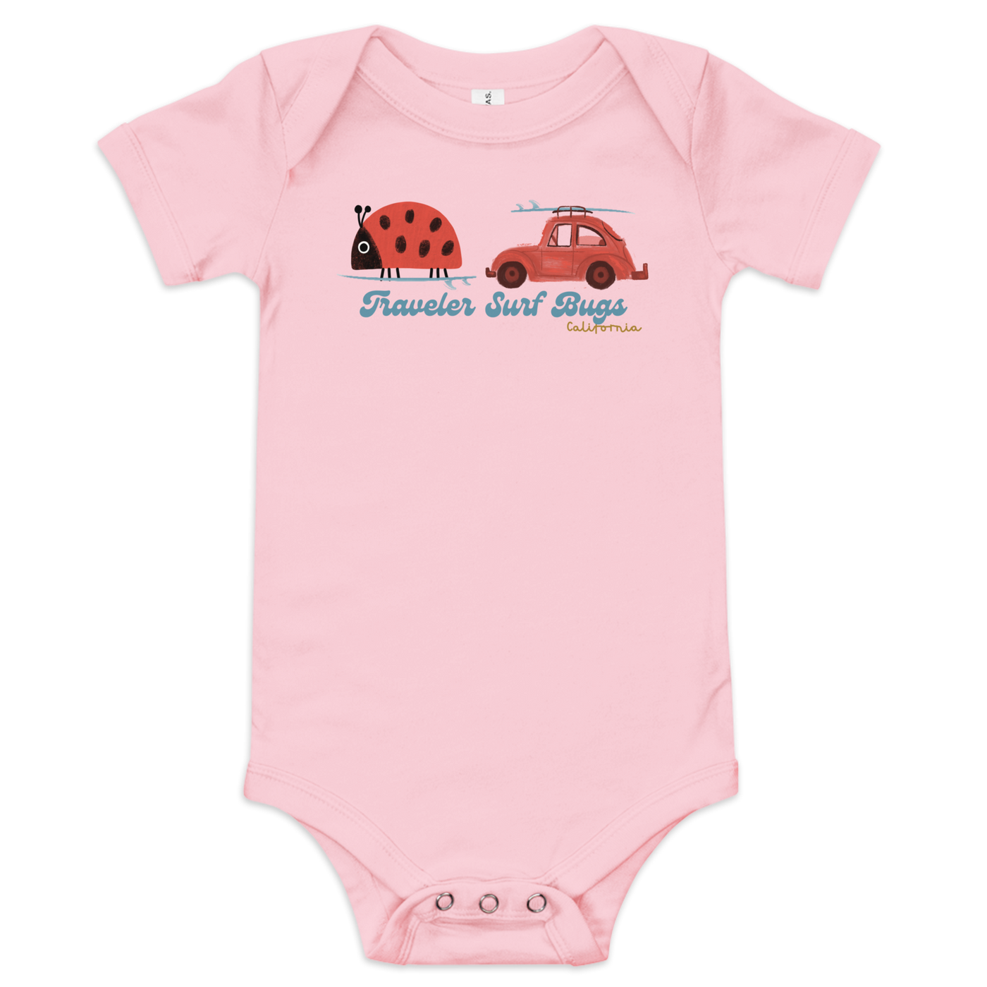 Traveler Surf Bugs Kids Tee & Baby Onesie