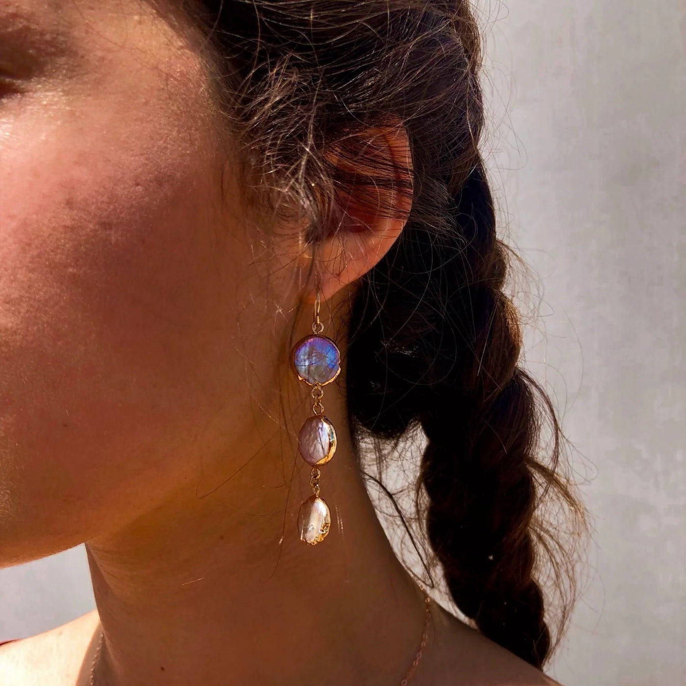 Dream Drop Earrings, Baroque Pearl