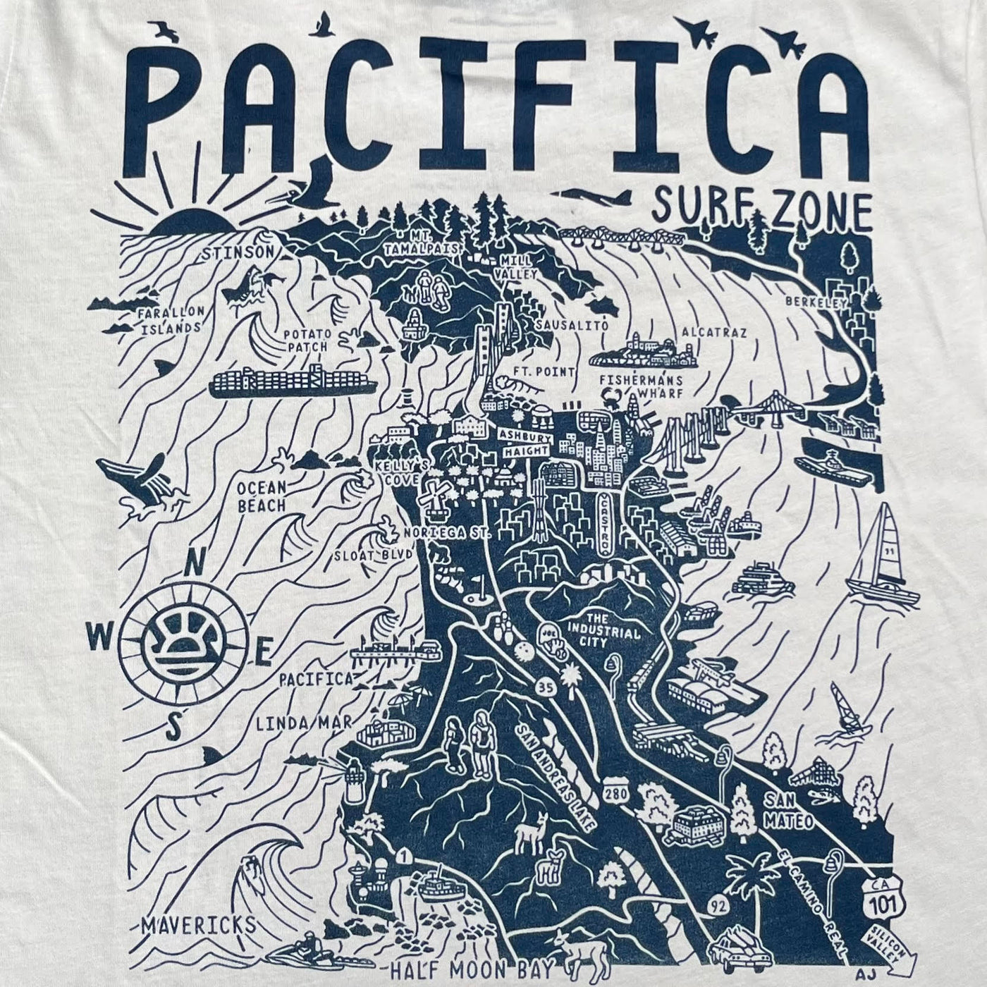 Womens Pacifica Map Tee