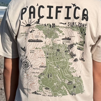 Pacifica Map Tee-Bone