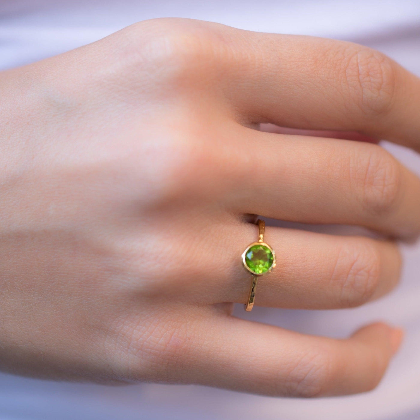 Peridot Gold Ring