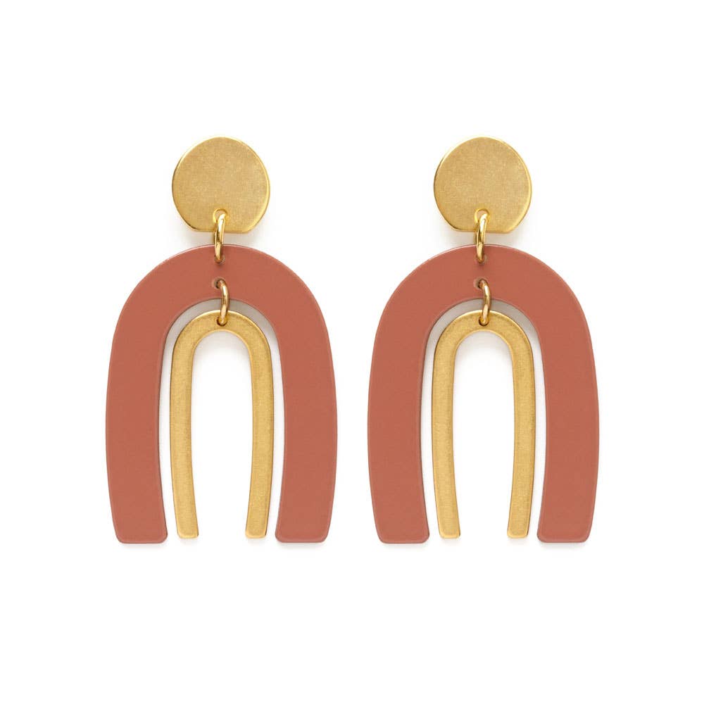 Arches Earrings - Adobe