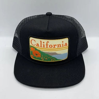 California Poppies Patch Pocket Hat