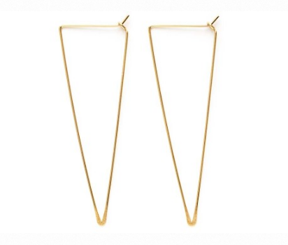 Triangle Hoop Earring- Gold