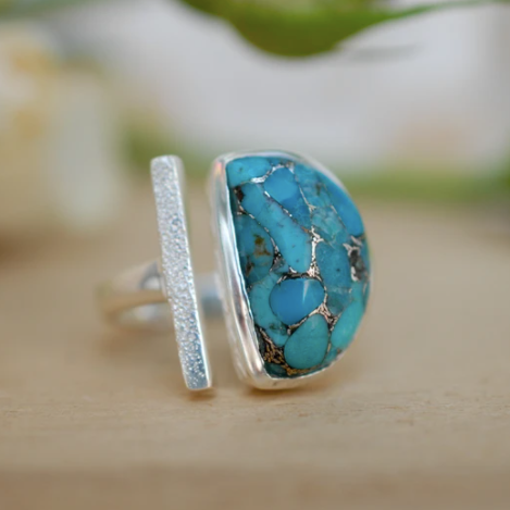 Laura Ring- Sterling Silver/Turquoise