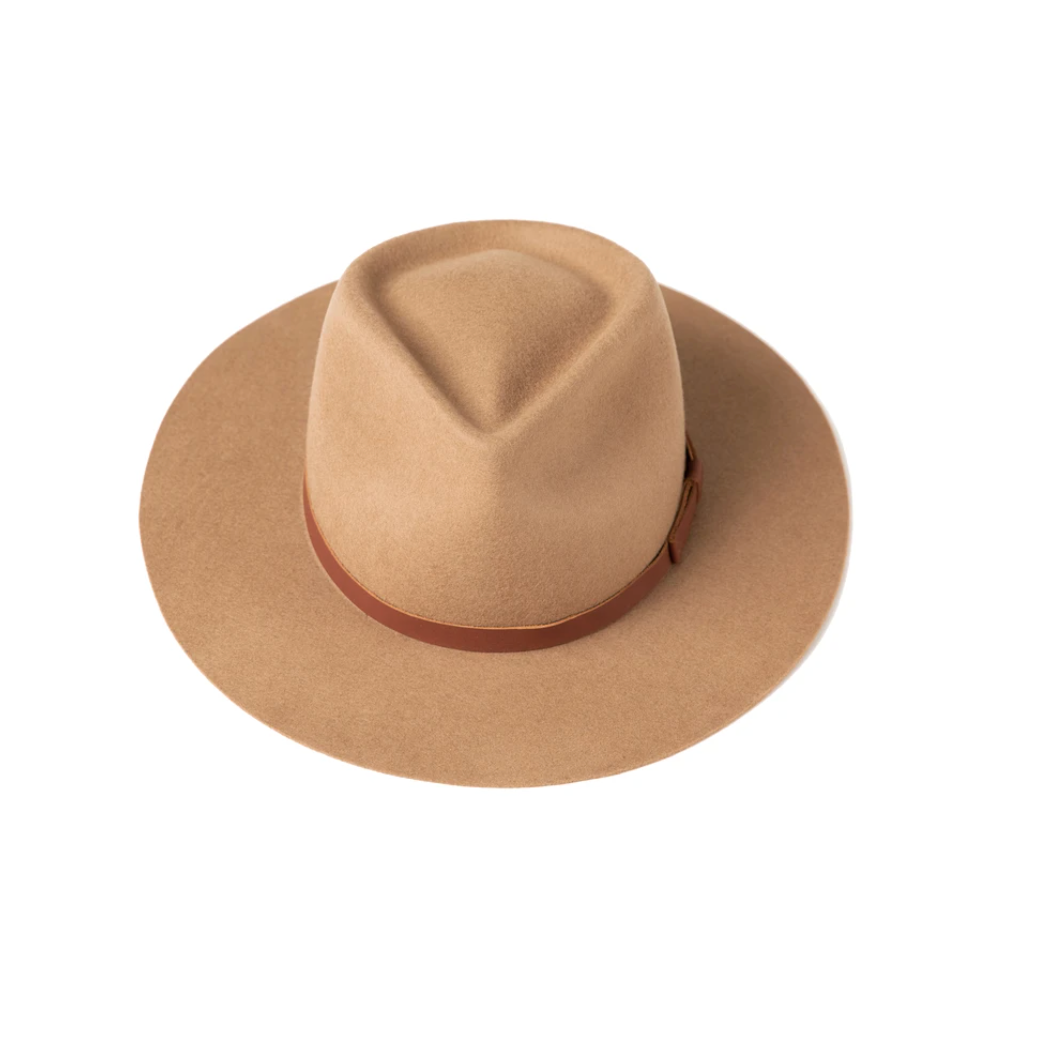 Dylan Fedora - Camel & Leather Bow