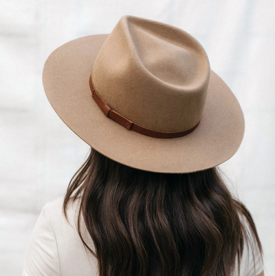 Dylan Fedora - Camel & Leather Bow