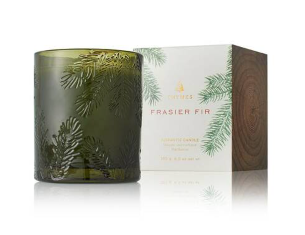 Frasier Fir Poured Molded Green Glass Candle