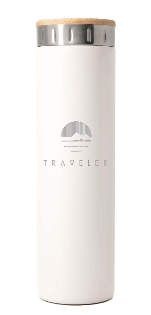 Traveler 20oz Water Bottle w/ Bamboo Lid