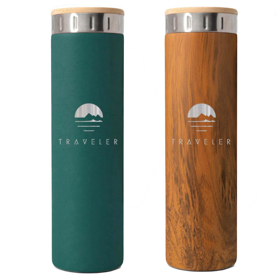 Traveler 20oz Water Bottle w/ Bamboo Lid