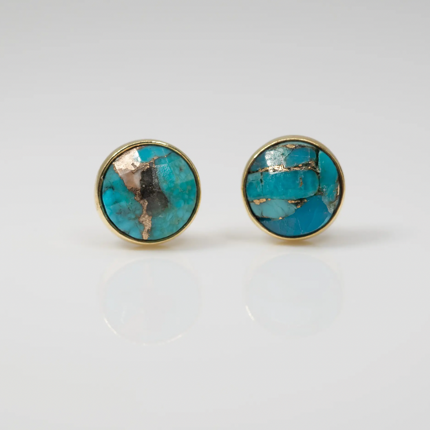 Mohave Turquoise Shell Studs